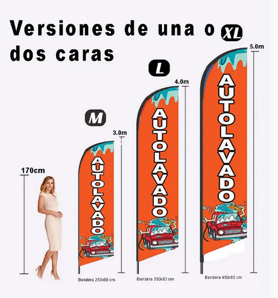 Tamaños de banderas